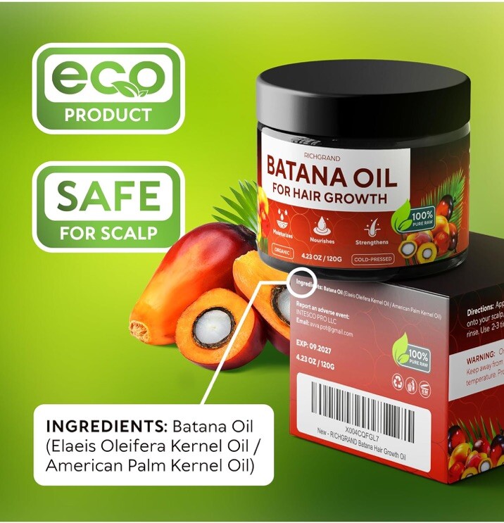 120g Natural Batana Oil Cream for Hair Growth, Thicker Fuller&Heal Thicker Hair