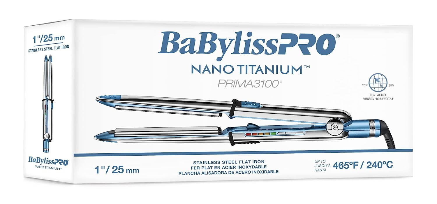 BaBylissPRO® Nano Titanium™ Prima3100 1″ Ionic Straightener Item No. BNT3100TUC