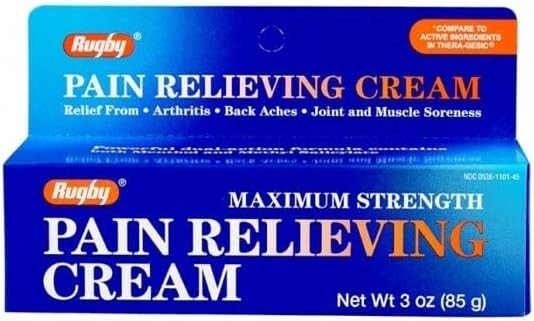 Rugby 536110145 Maximum Strength Pain Relieving Cream 3oz (Pack of 3)