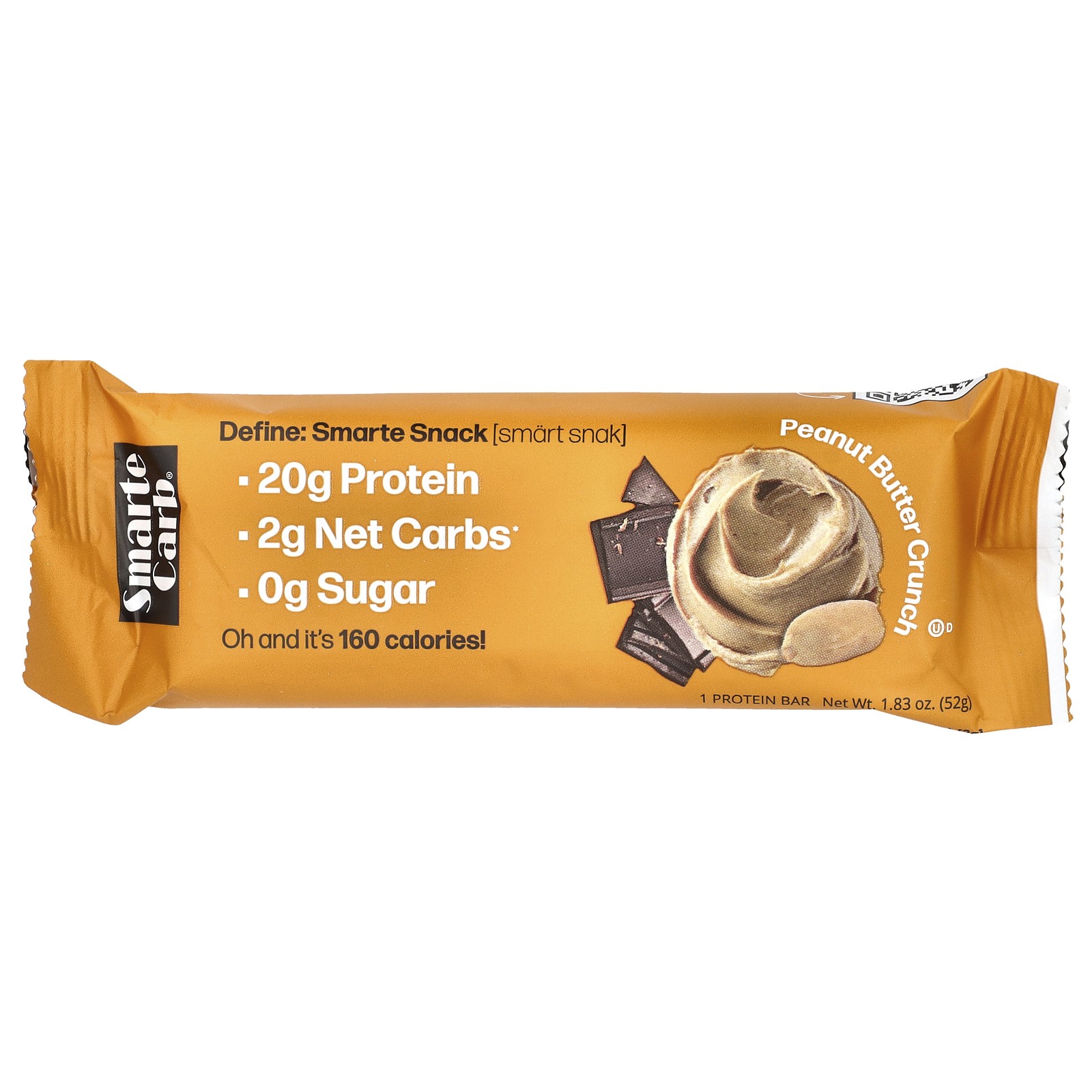Smarte Carb® Protein Bar, Peanut Butter Crunch, 12 Bars, 1.83 oz (52 g) Each