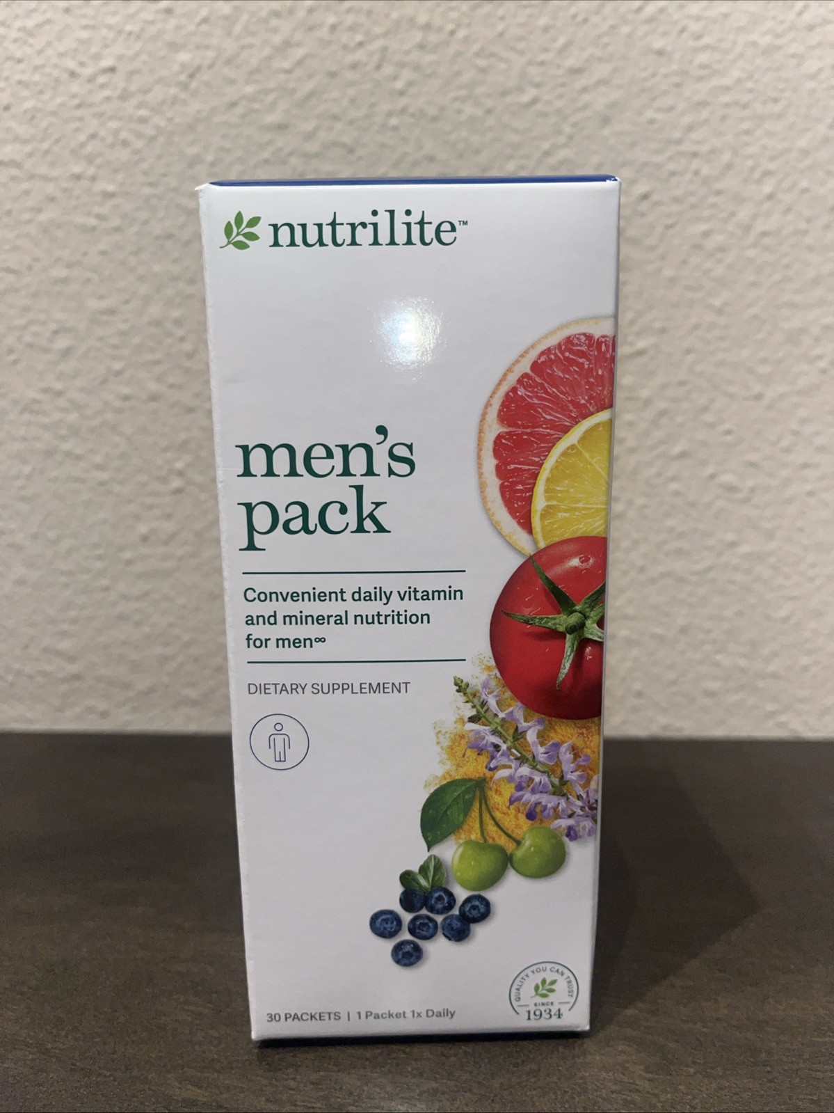 Amway Nutrilite Men‘s Pack 30 Packets Servings Exp 4/2027 – New/Sealed!
