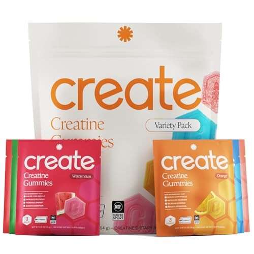Creatine Gummies 30ct Variety Pack Vegan Gluten Free NSF
