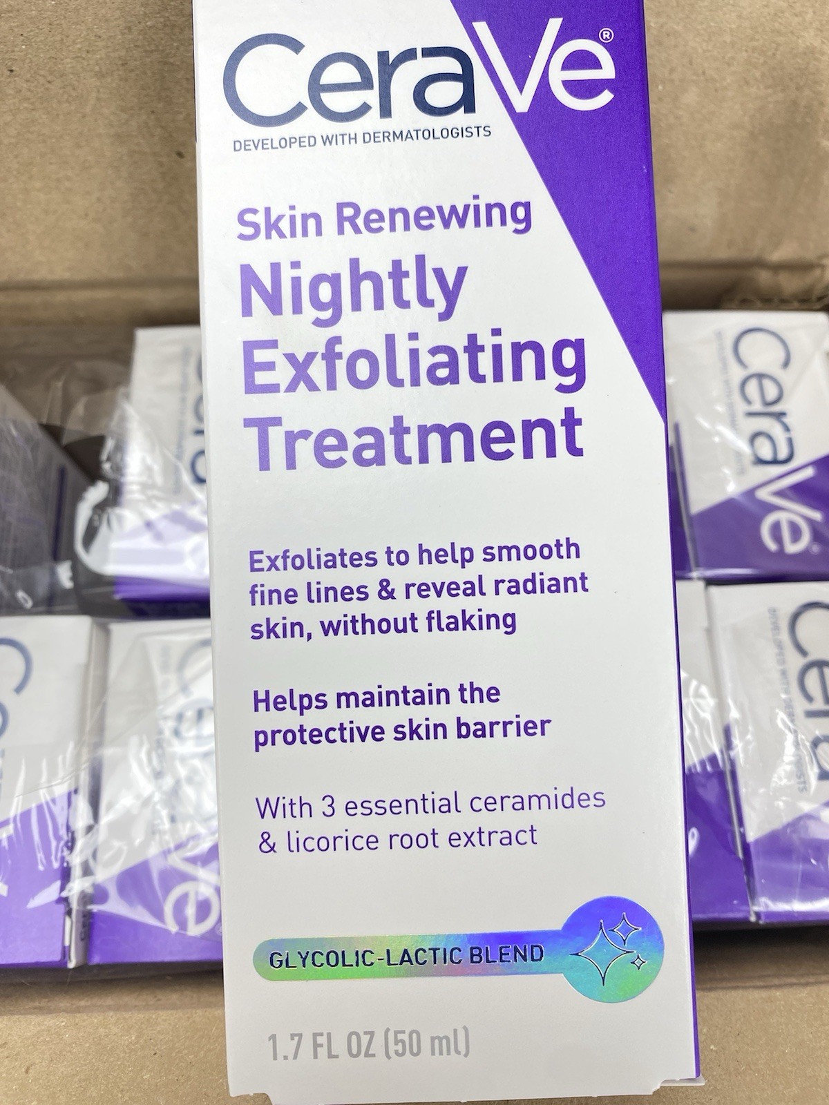 CeraVe Skin Renewing Nightly Exfoliating Treatment Serum – 1.7 fl oz (S4612500)