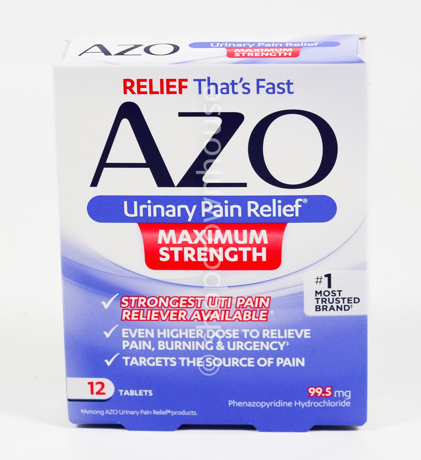 AZO Urinary Pain Relief MAXIMUM STRENGTH 12 tablet UTI Pain Reliever NIB 03/2027