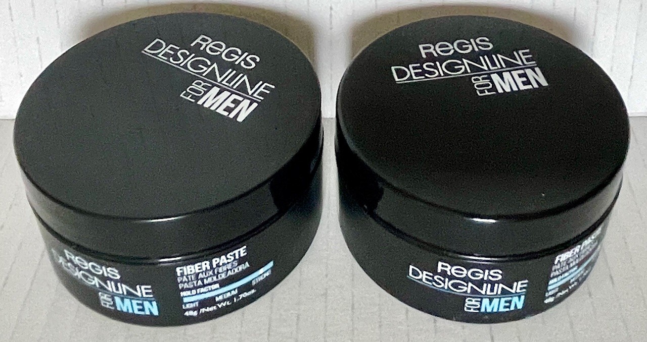 Qty 2 Regis DesignLine for Men Hair Fiber Paste Strong Hold 1.70 oz