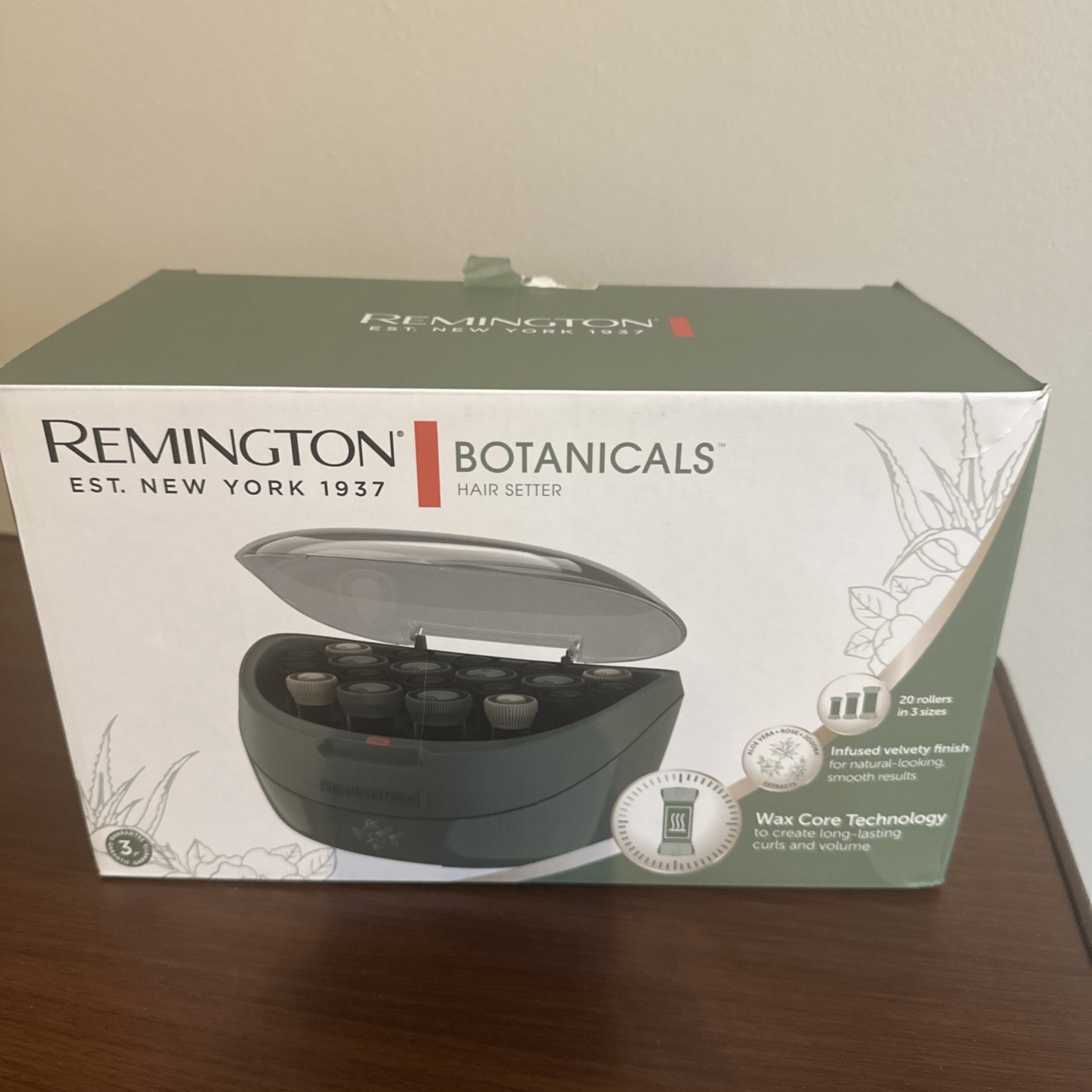 Remington Botanicals Hair Setter Hot Rollers 20 Count Wax Core Heated Clips