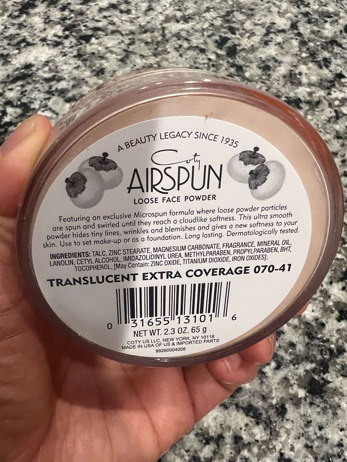 2 * Coty AIRSPUN Translucent EXTRA Coverage Loose Face Powder 070-41 New