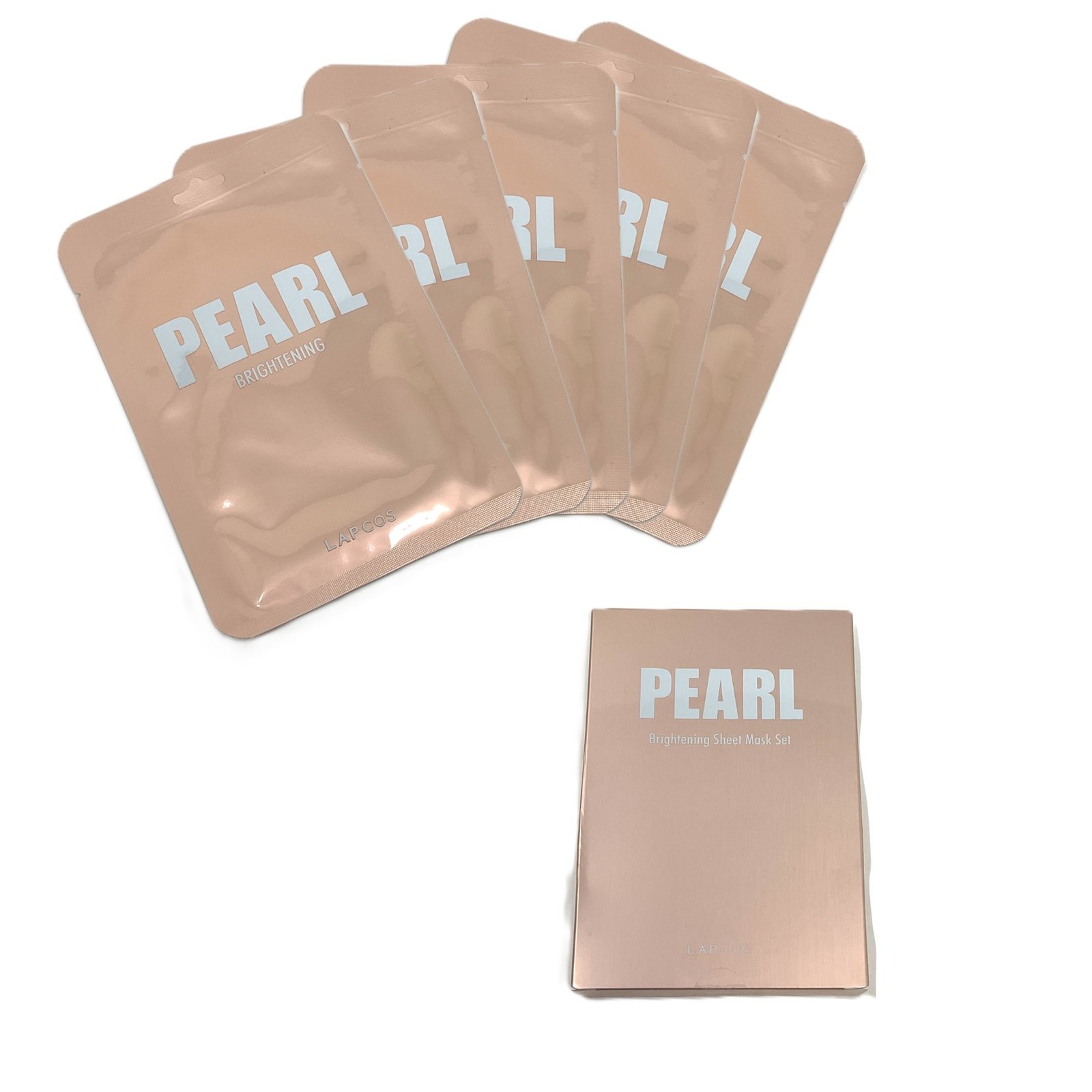 LAPCOS Brightening Pearl Face Mask w/ Lactobacillus & Chamomile Hydrating Sheet