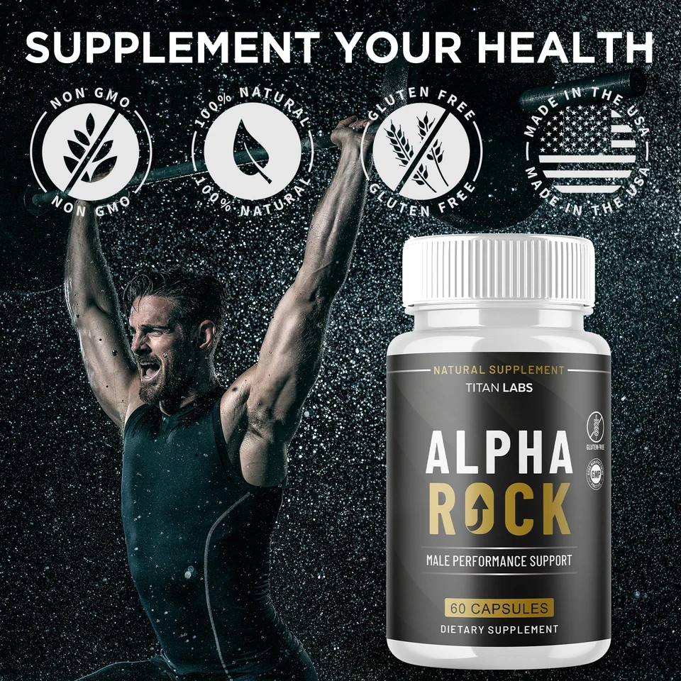 (2 Pack) Alpha Rock Advanced Male Healt Support VItamin AlphaRock Free Ship