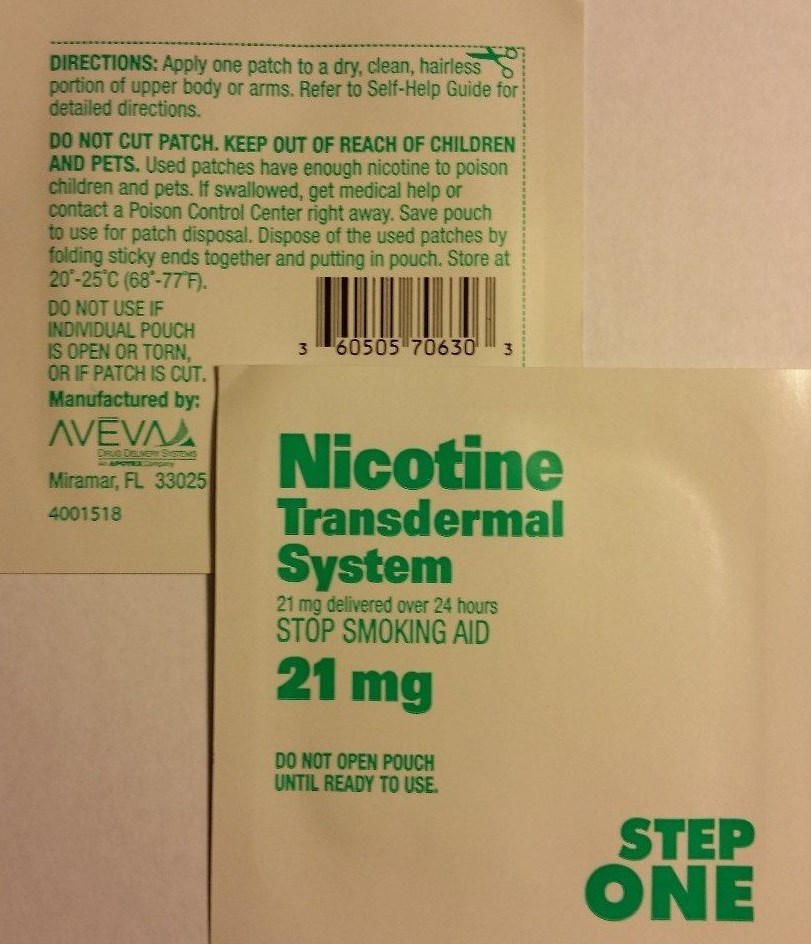 Rugby Nicotine Transdermal System Patch 21 mg Step 1, 14 PATCHES ( 2-week kit )