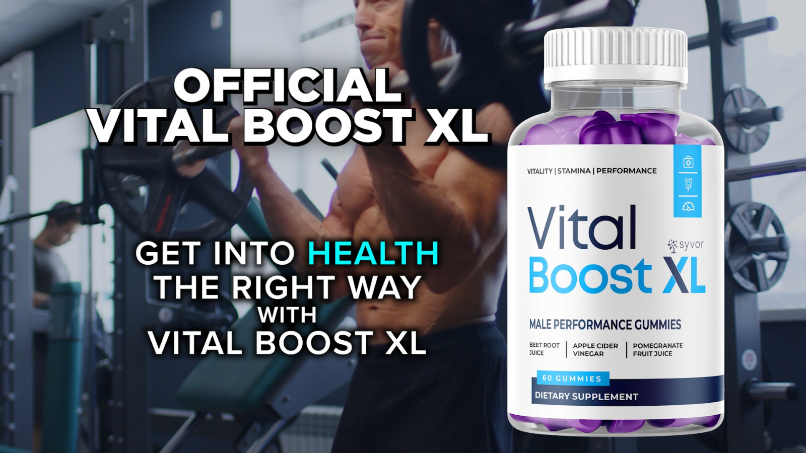 (1 Pack) Vital Boost XL Male Gummys Advanced Formula VitalBoost XL 60 Gummies