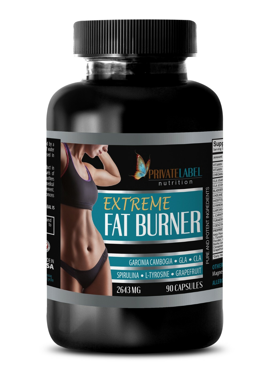 Weight Loss Pill – EXTREAME FAT BURNER 2645mg – fat burner 1 Bottle 90 Capsules