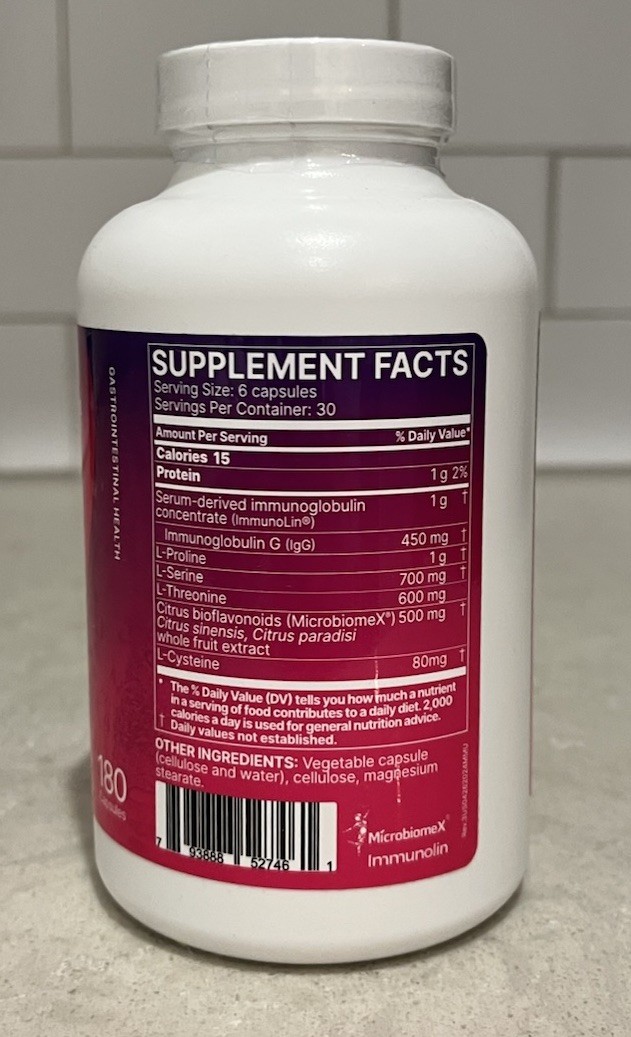 Microbiome Labs Mega Mucosa 180 Capsules – Gut Barrier Support NEW SEALED