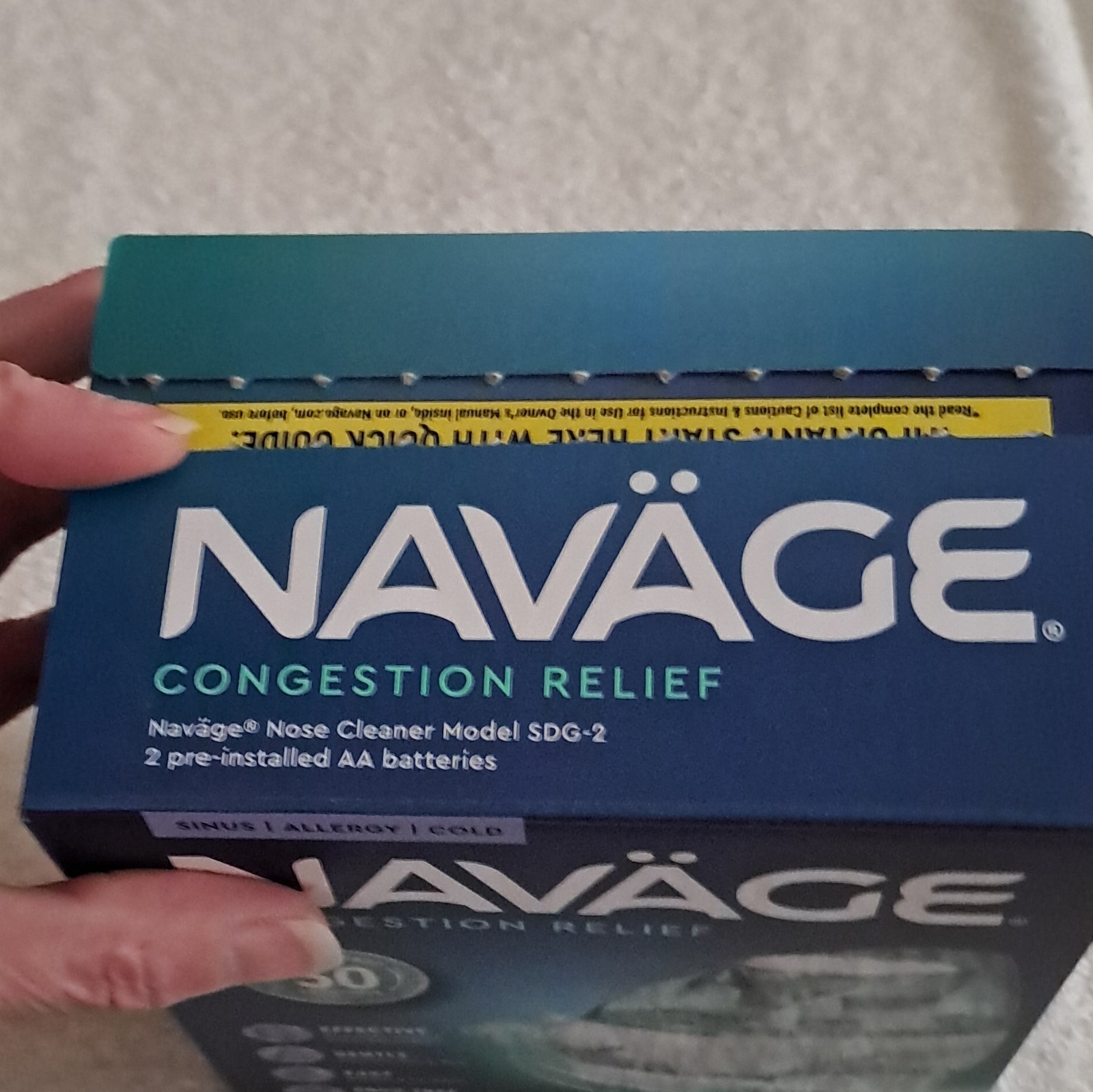 Naväge Sinus Irrigation System SDG-2 Blue/White Drug-Free Easy to Use