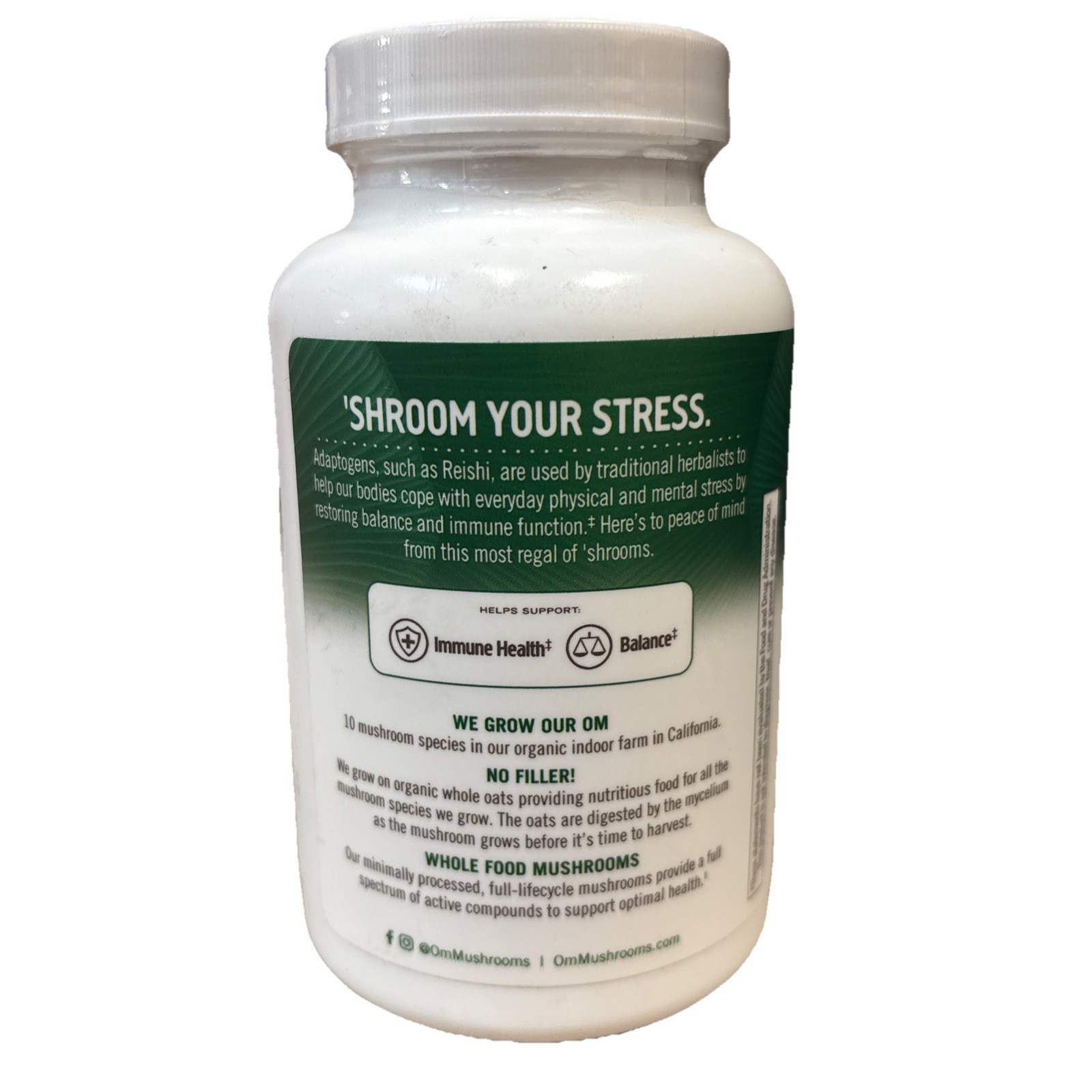 Reishi Om Mushrooms Superfood 90 Veg Caps Daily Boost Capsules BB 04/2027