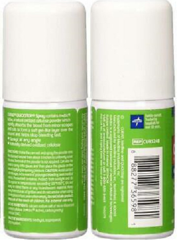 CURAD Quick Stop! SPRAY Stop Bleeding NOW! – 3 Pack – Always FRESH !