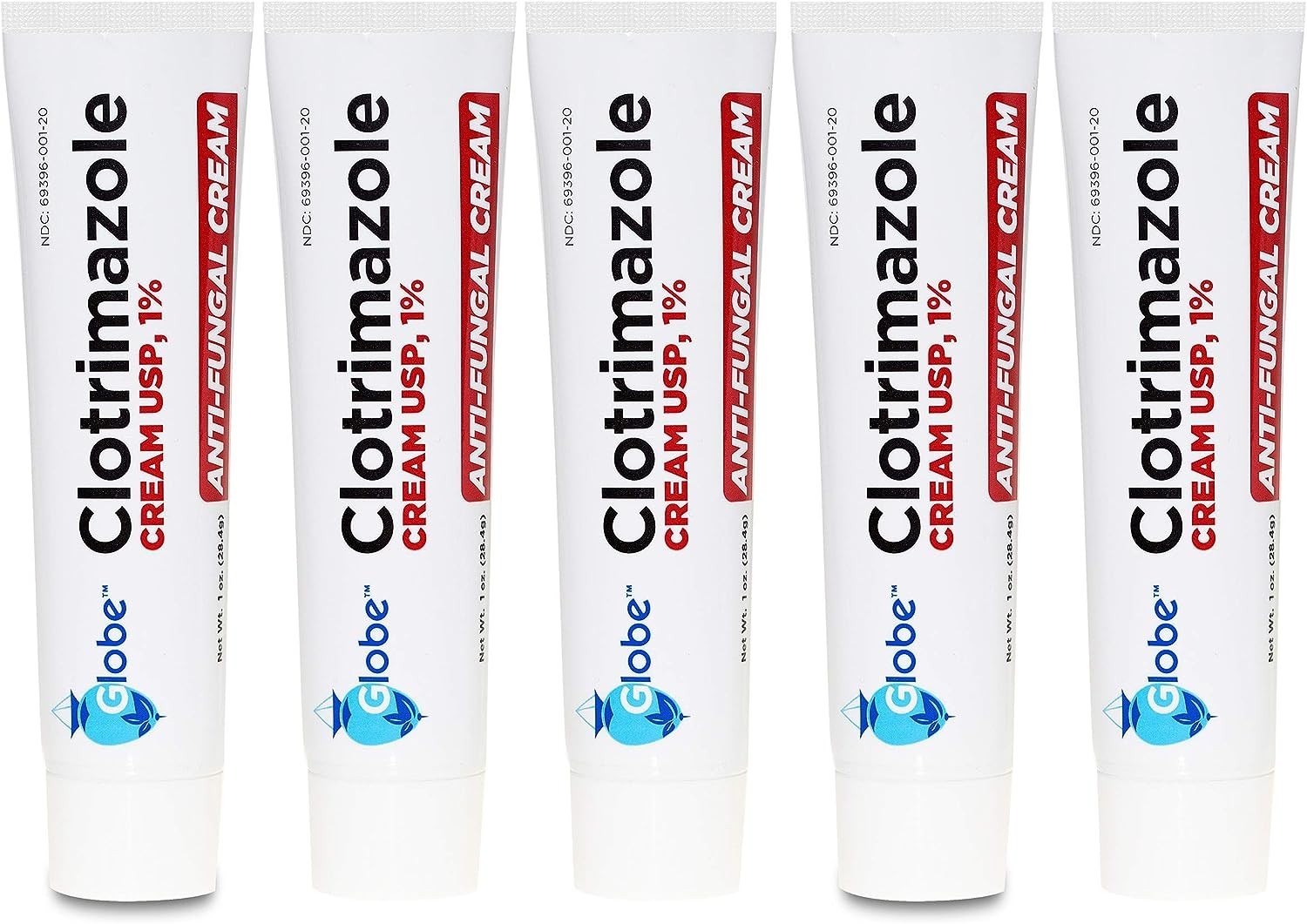 5Pack Anti-Fungal Cream Cure Athletes Foot, Jock Itch, Compare to Lotrimin AF 1%