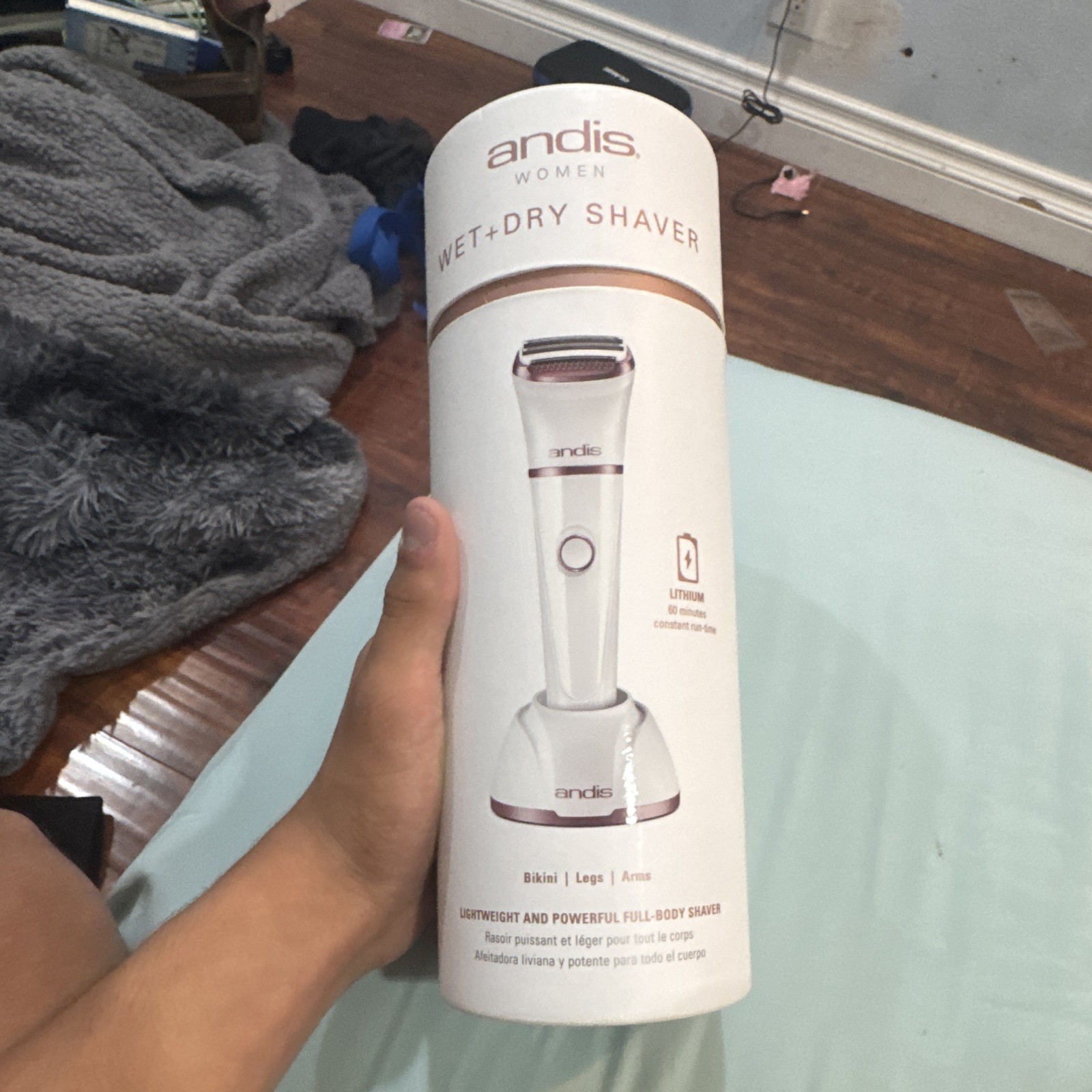 Andis Wet/Dry Cordless Body Shaver Foil Head for Bikini Legs Arms White