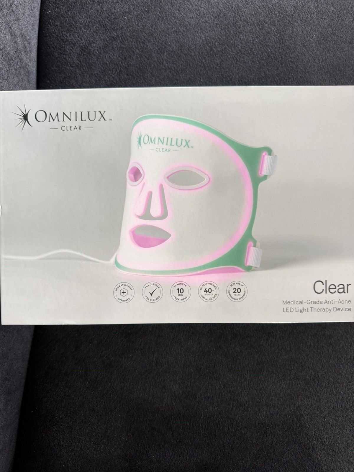 Omnilux Clear Face LED Light Therapy Mask Full Kit