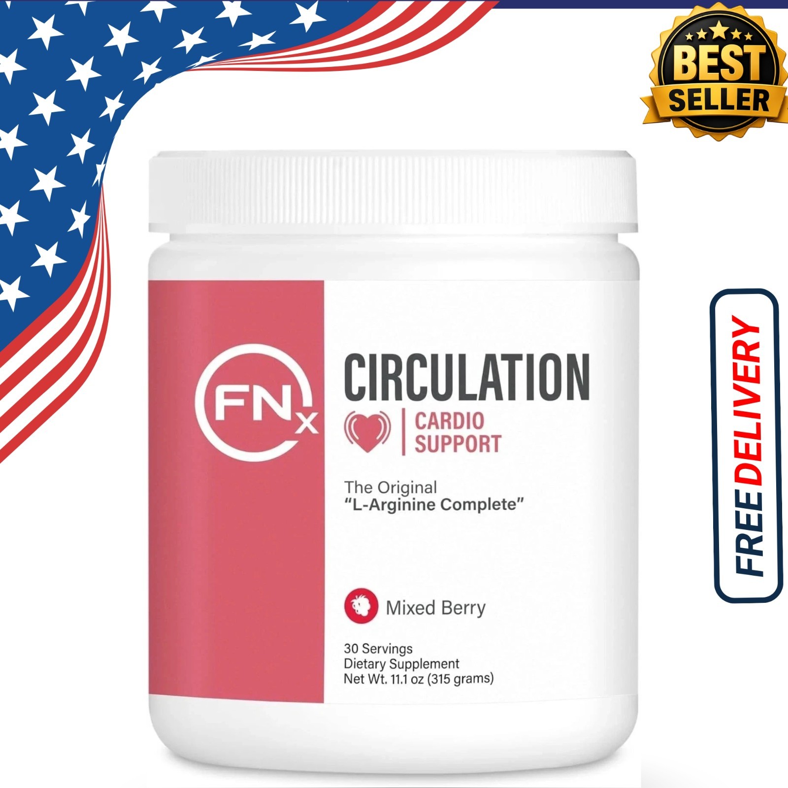 L-Arginine Complete, Mixed Berry – 5000mg L Arginine, Nitric Oxide Booster, Natu