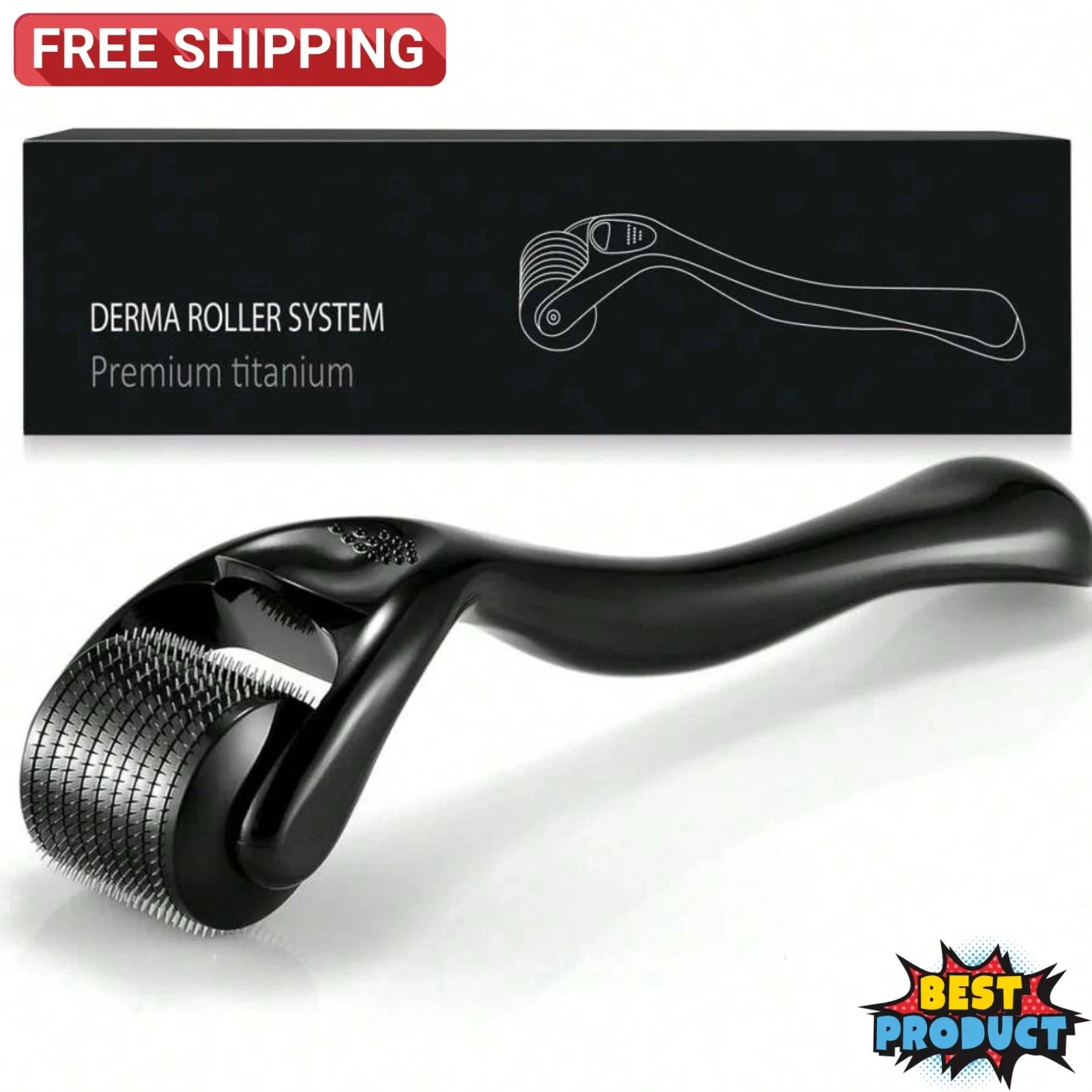 Derma Skin Roller 540 Titanium Micro Needle Anti Ageing Hair Regeneration Growth