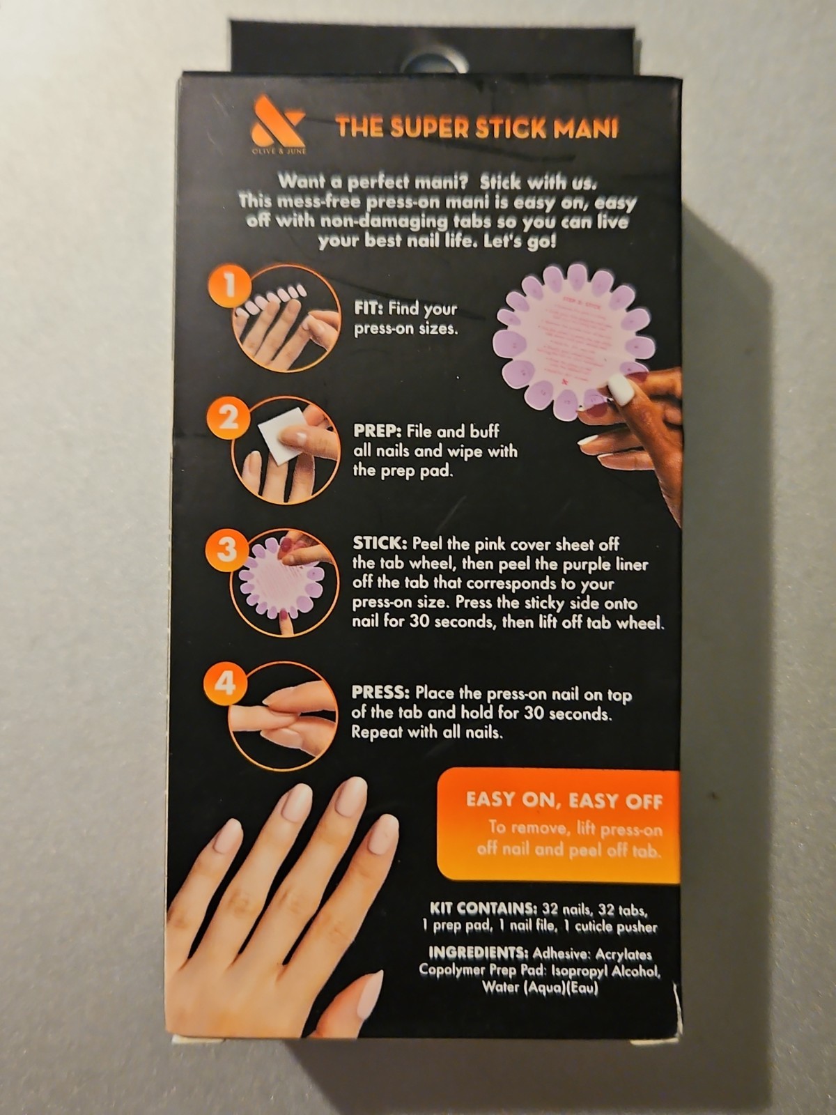 Olive & June Round Extra Short Orange Pumpkin Party – Press-On Nails