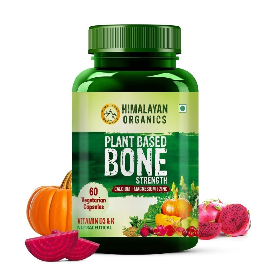 Himalayan Organics Plant Based Bone Strength With Vitamin D3 60 Caps