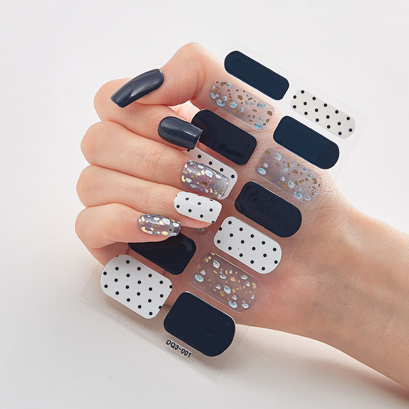 Full Size Nail Wraps Stickers Polish Toe Manicure Art Self Stick Decor 3D Decals