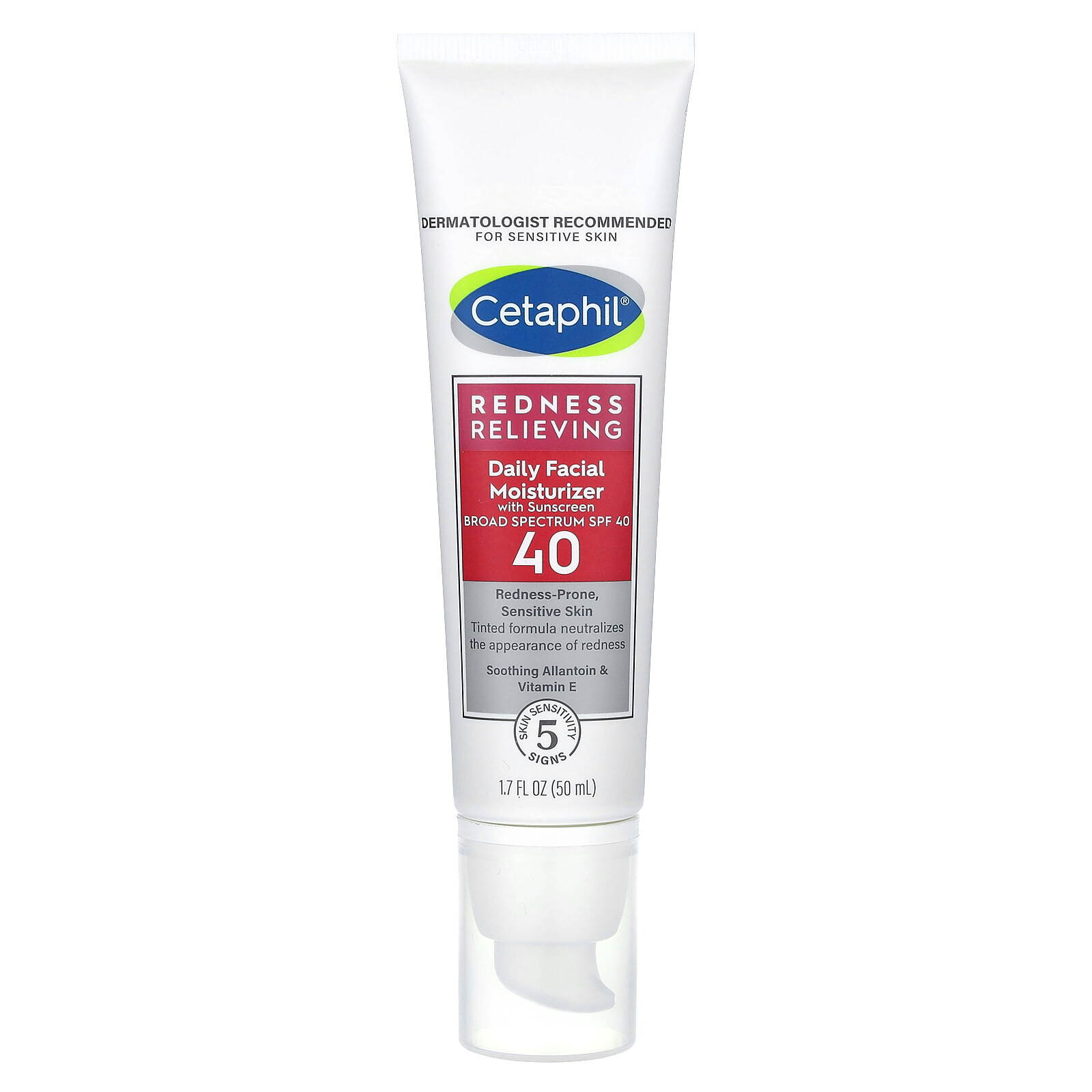 Redness Relieving, Daily Facial Moisturizer with Sunscreen, SPF 40, 1.7 fl oz
