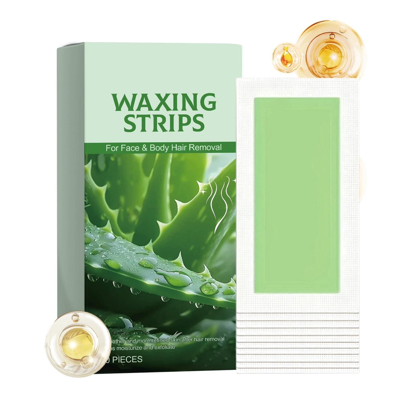 10PCS Hair Removal Paper for Leg Body Facial Depilatory Wax Strips
