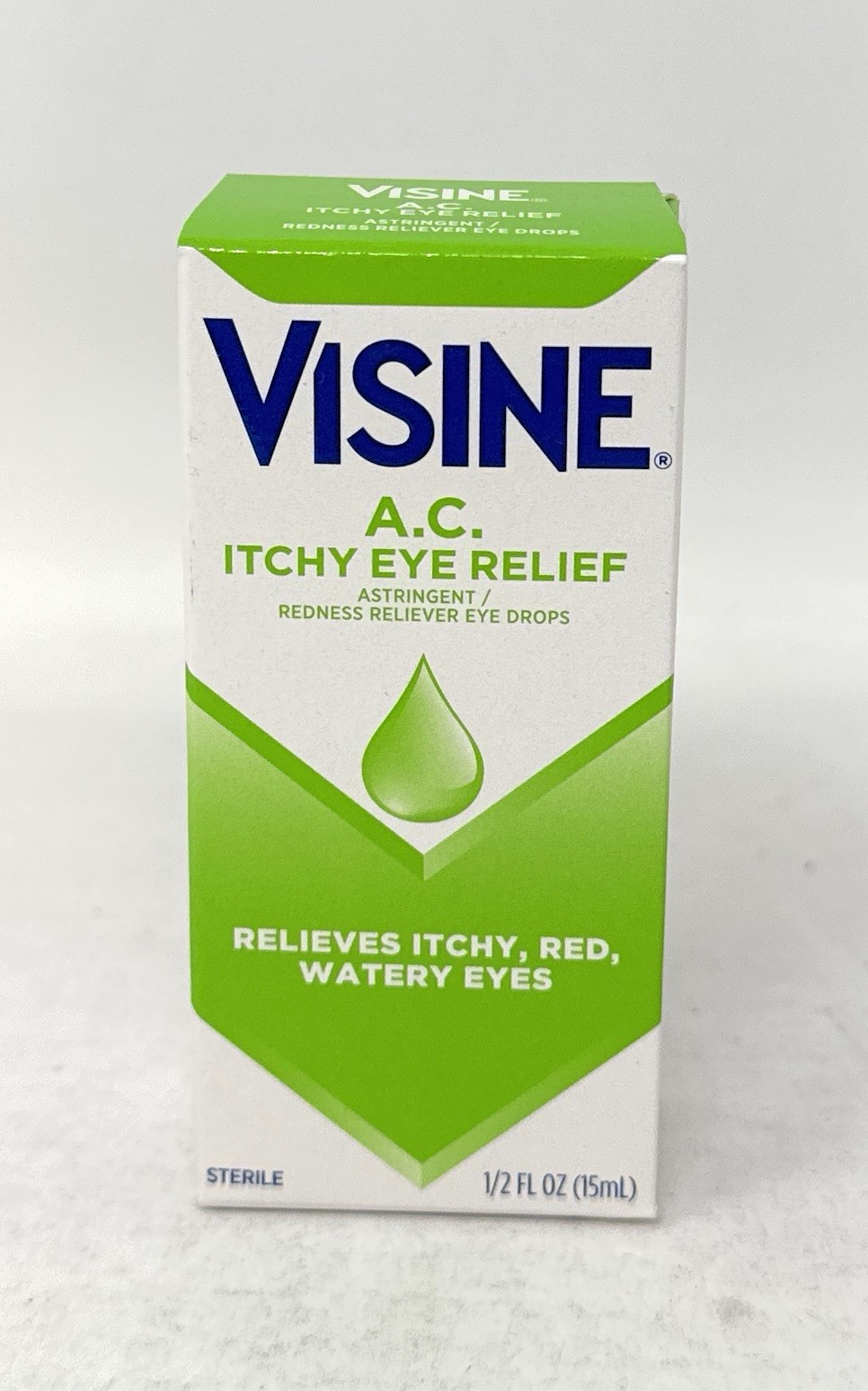 Visine A.C. Itchy Eye Relief Eye Drops 1/2 fl oz New! Exp 07/2027
