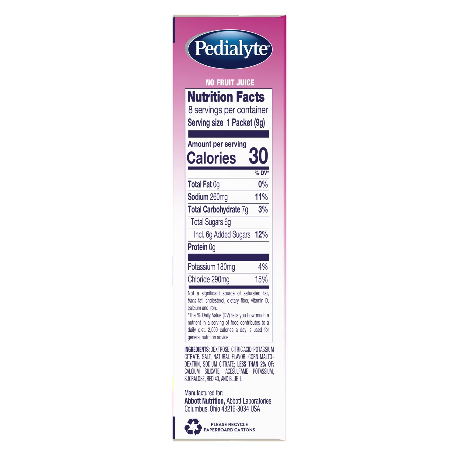 Pedialyte Electrolyte Powder, Strawberry Lemonade, 8 Powder Packets