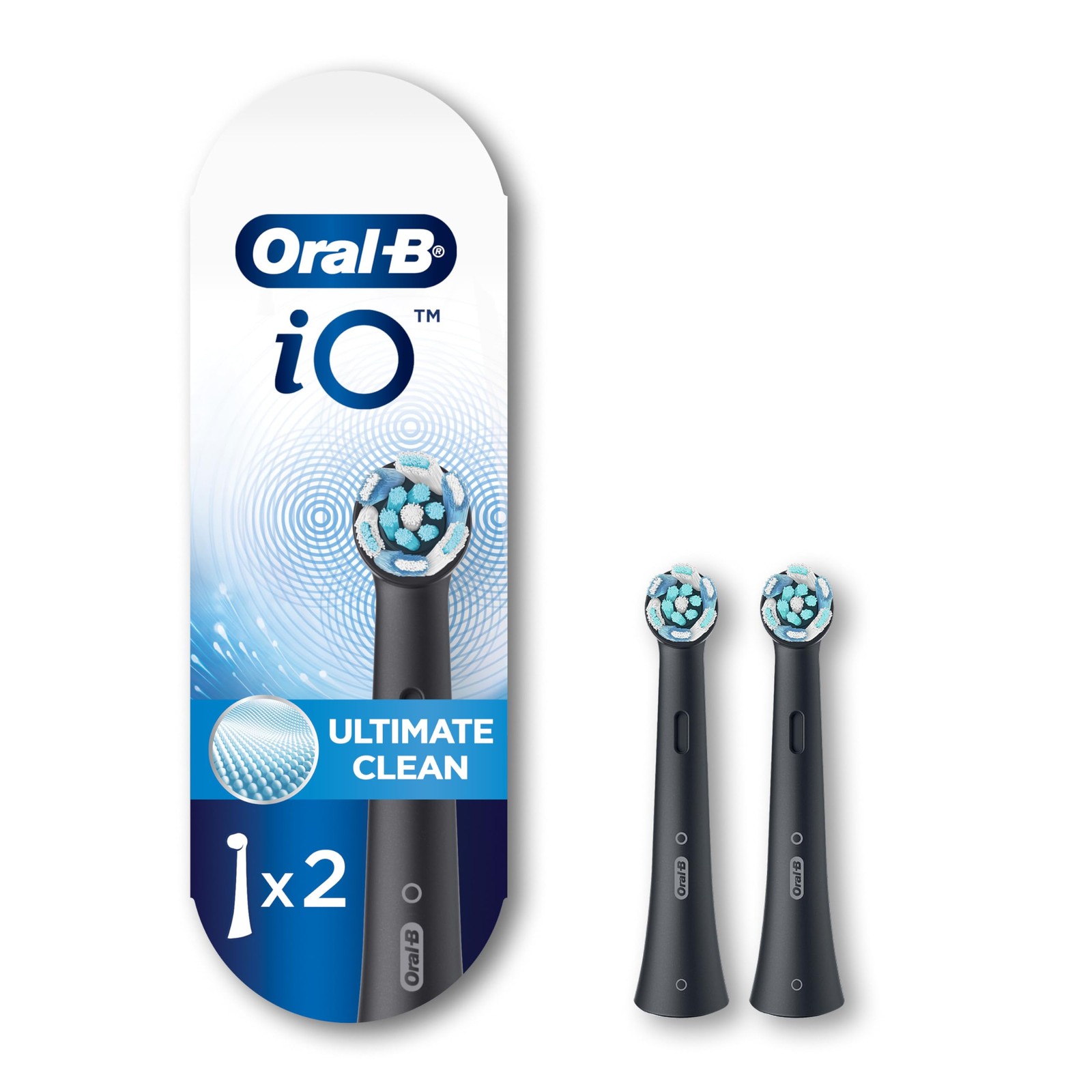 Oral-B iO Series Ultimate Clean Electric 2 Count (Pack of 1), Black
