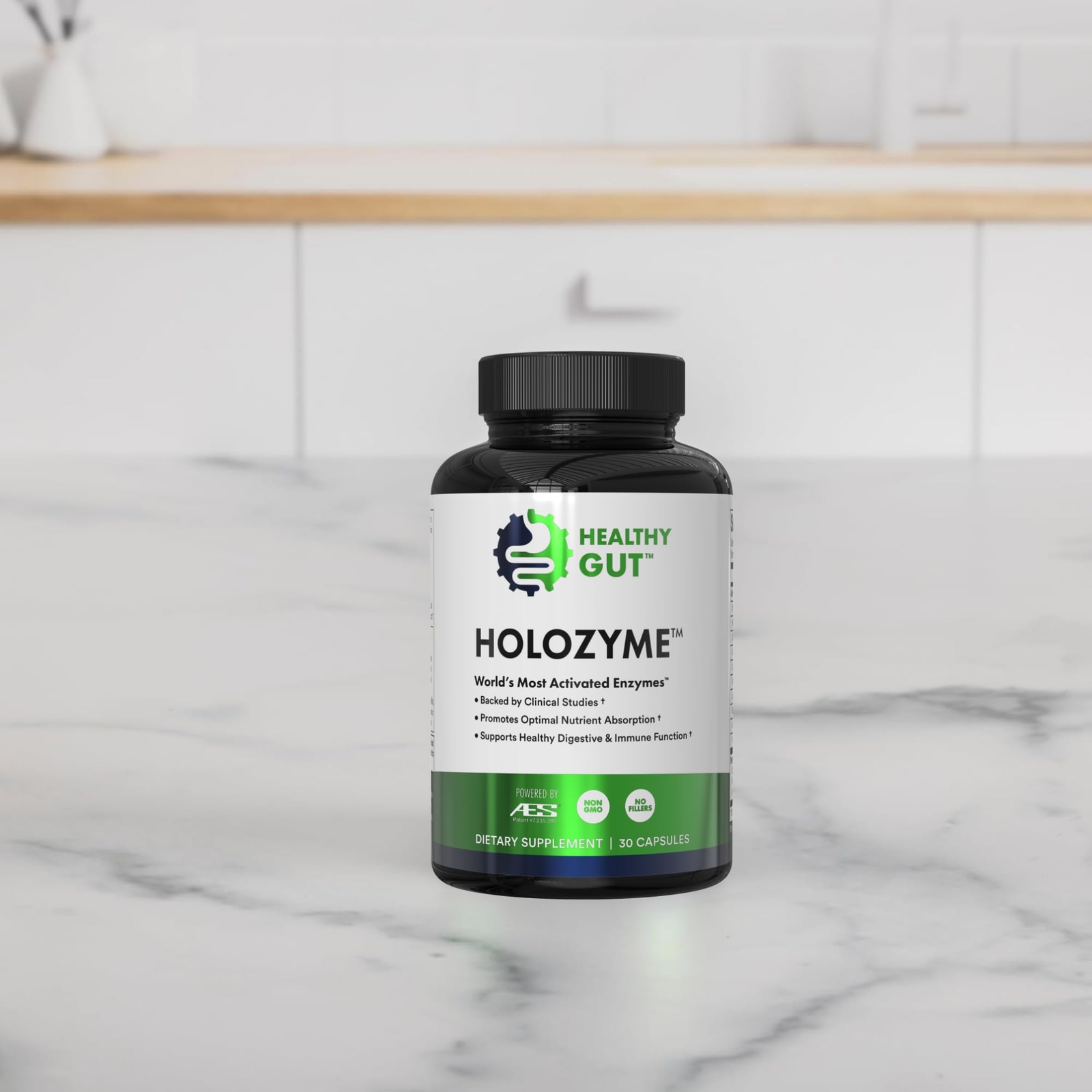 Healthy Gut HoloZyme Digestive Enzyme Supplement 15 Servings Sample Bottle
