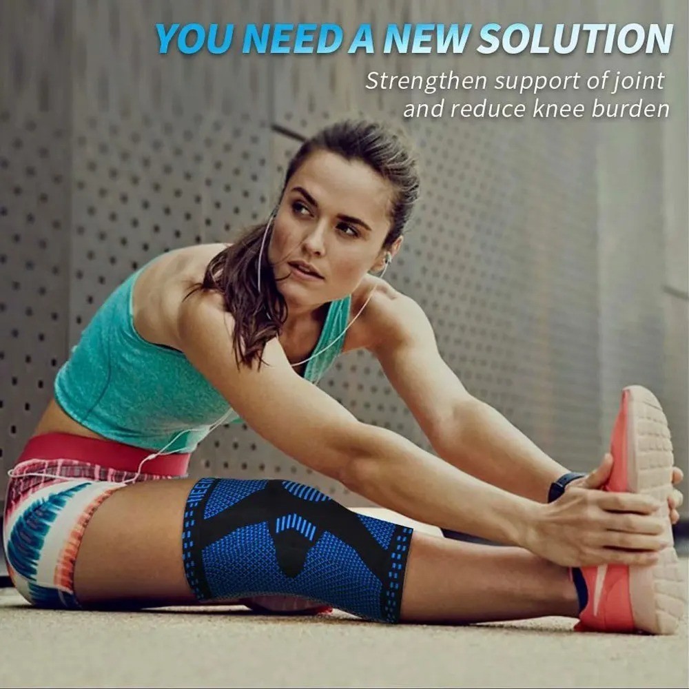 Knee Sleeves Compression Brace Support Sport Joint Injury Pain Arthritis Relief