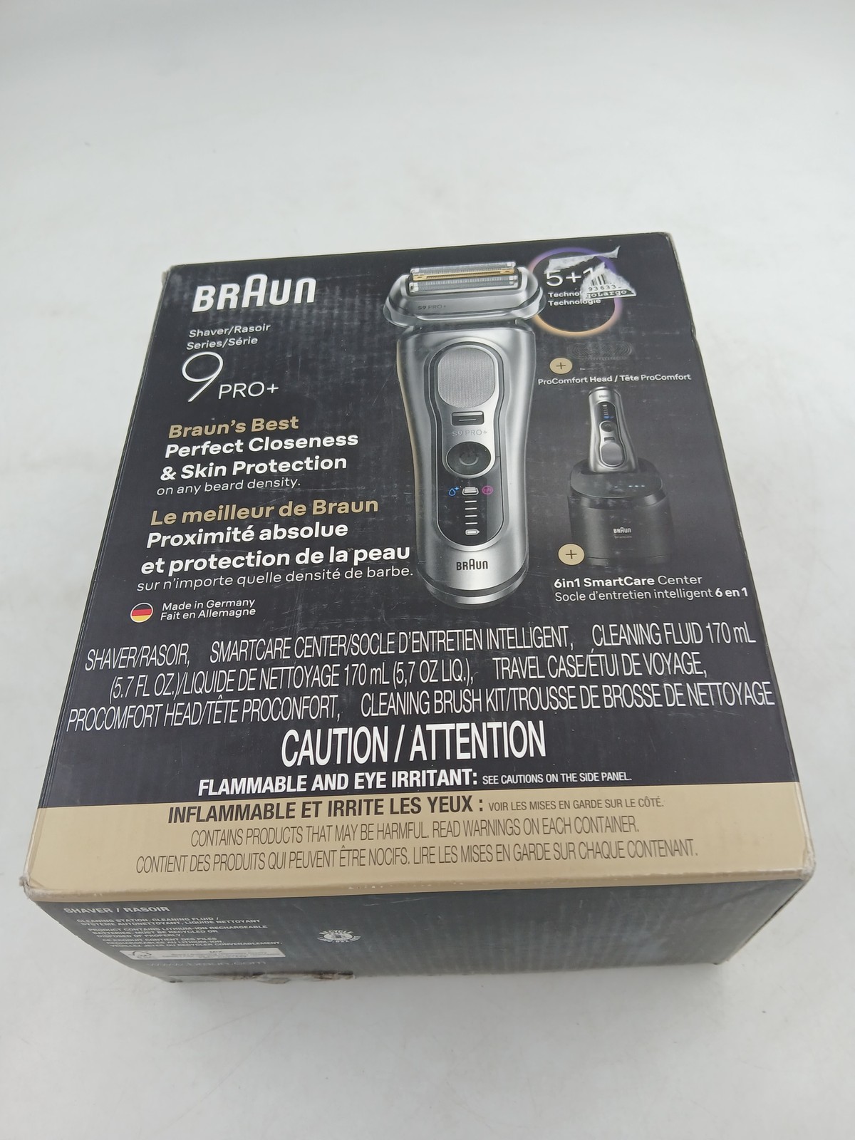 Braun Series 9 Pro+ Electric Facial Shaver 5793 Silver SmartCare Center Kit