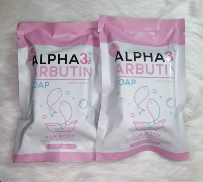 2 packs Alpha Arbutin 3 Plus Soap Collagen Body Cleansing Brightening Beauty 80g