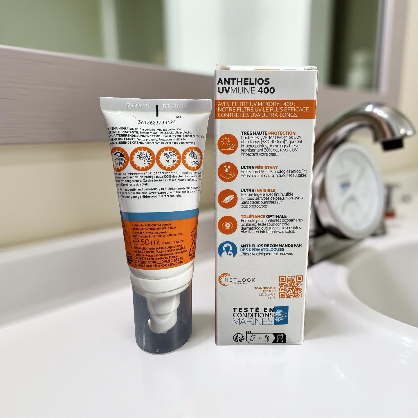 La Roche Posay Anthelios UVmune 400 Hydrating SPF50+ 50ml With PERFUME Exp 03-28