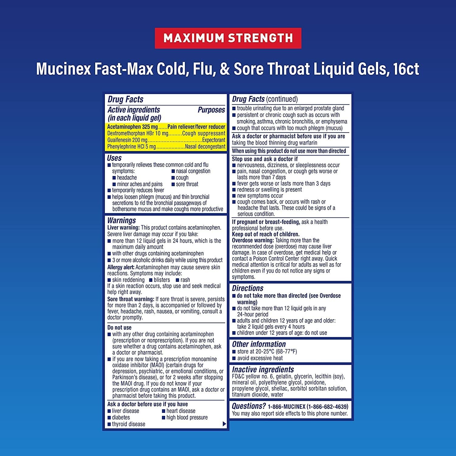 Effective Cold and Flu Relief Liquid Gels Pack of 2 – Fast-Acting for Adults