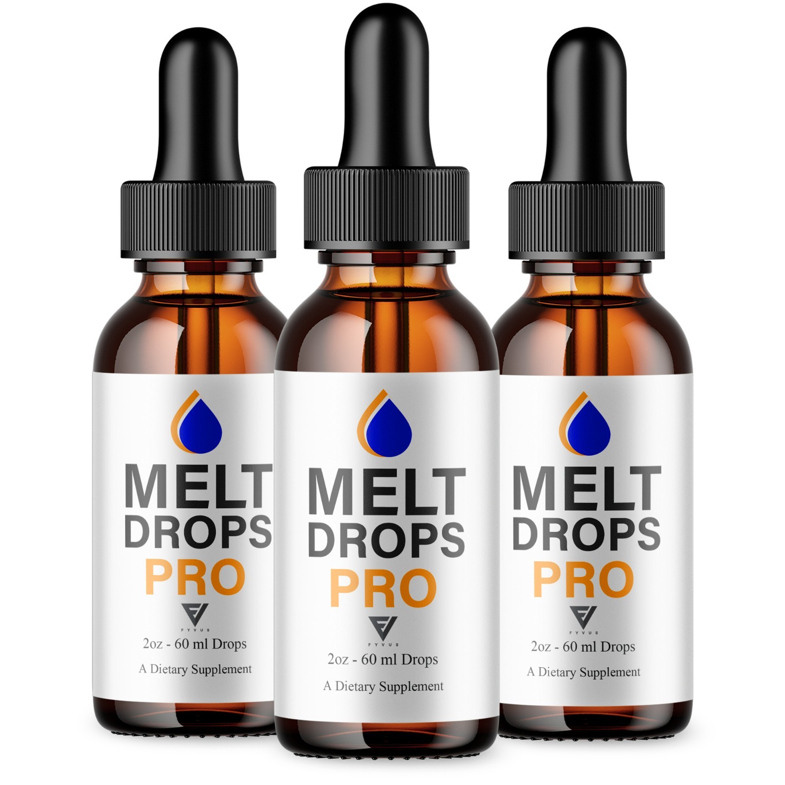 (3 Pack) Melt Drops Pro Supplement, Melt Drops Pro Weight Management (6oz)