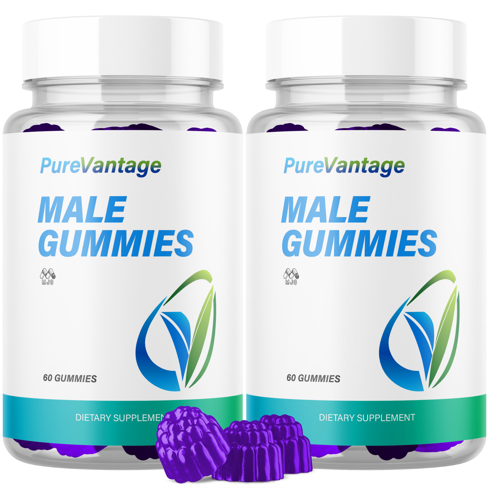 (2 Pack) Pure Vantage Male Gummys Advanced Male Health Support 120 Gummies