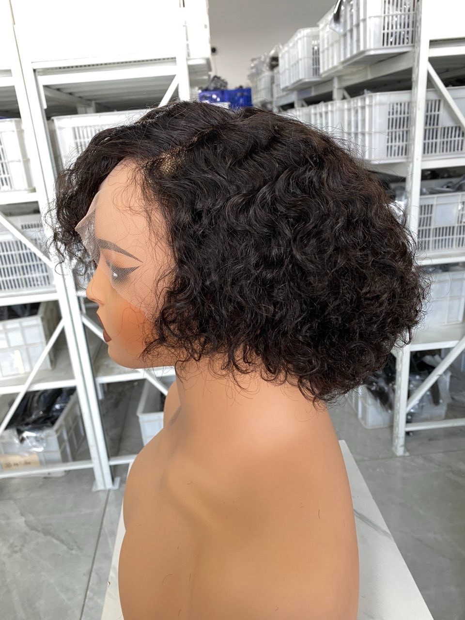 Pixie Style 6inch 13×4 Brown Lace Front Wig Brazilian Human Hair For Black Women