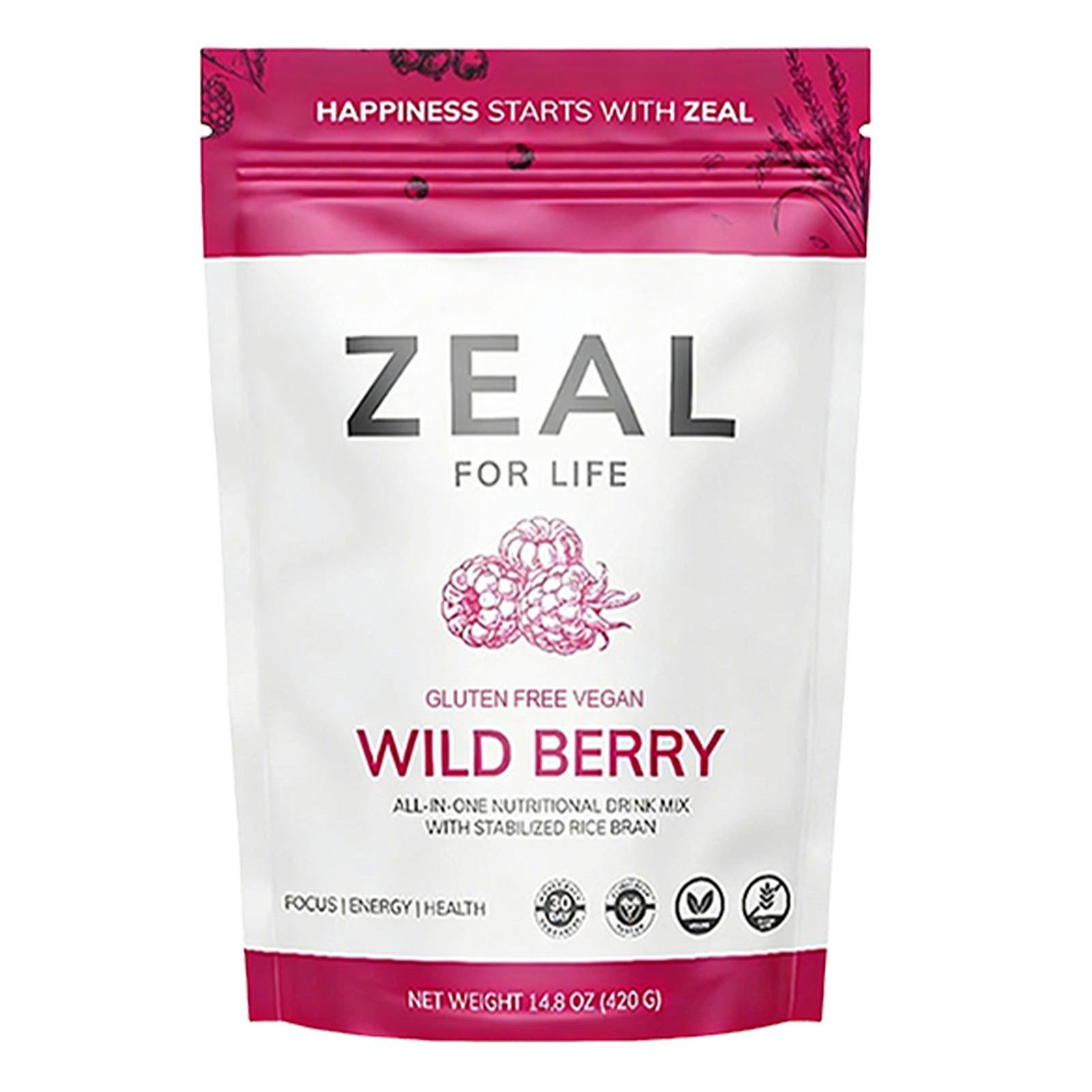 Zurvita – Zeal For Life 30-Day Wellness Bag – Wild Berry/Grape/Mango- 420 Grams
