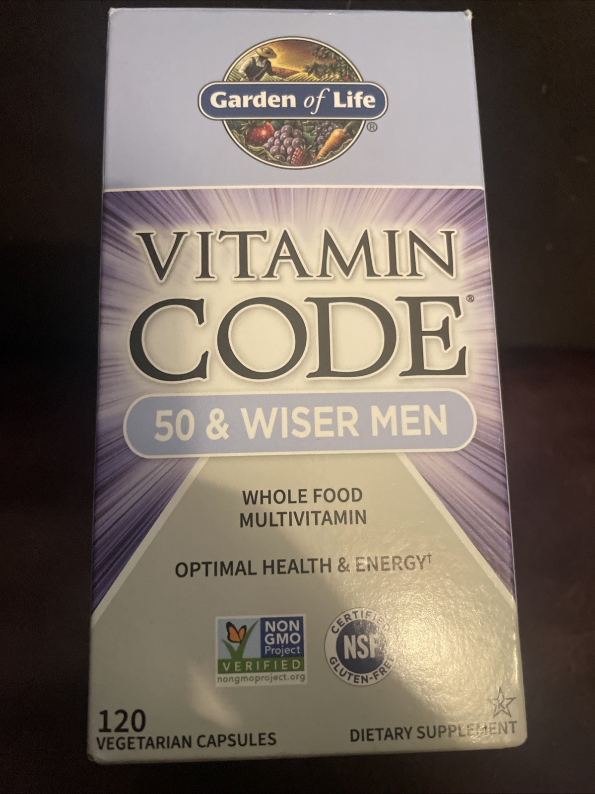 Garden of Life Vitamin Code 50 & Wiser Men 240 Veg Caps (60 Day Supply) 9/2027