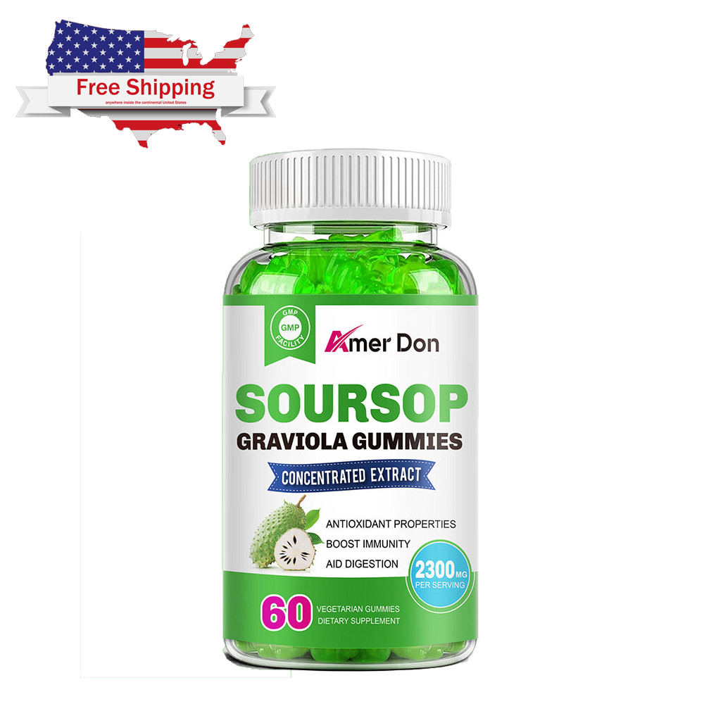 Soursop Graviola Gummies 2300mg – Antioxidant, Immune Support, Digestive Health