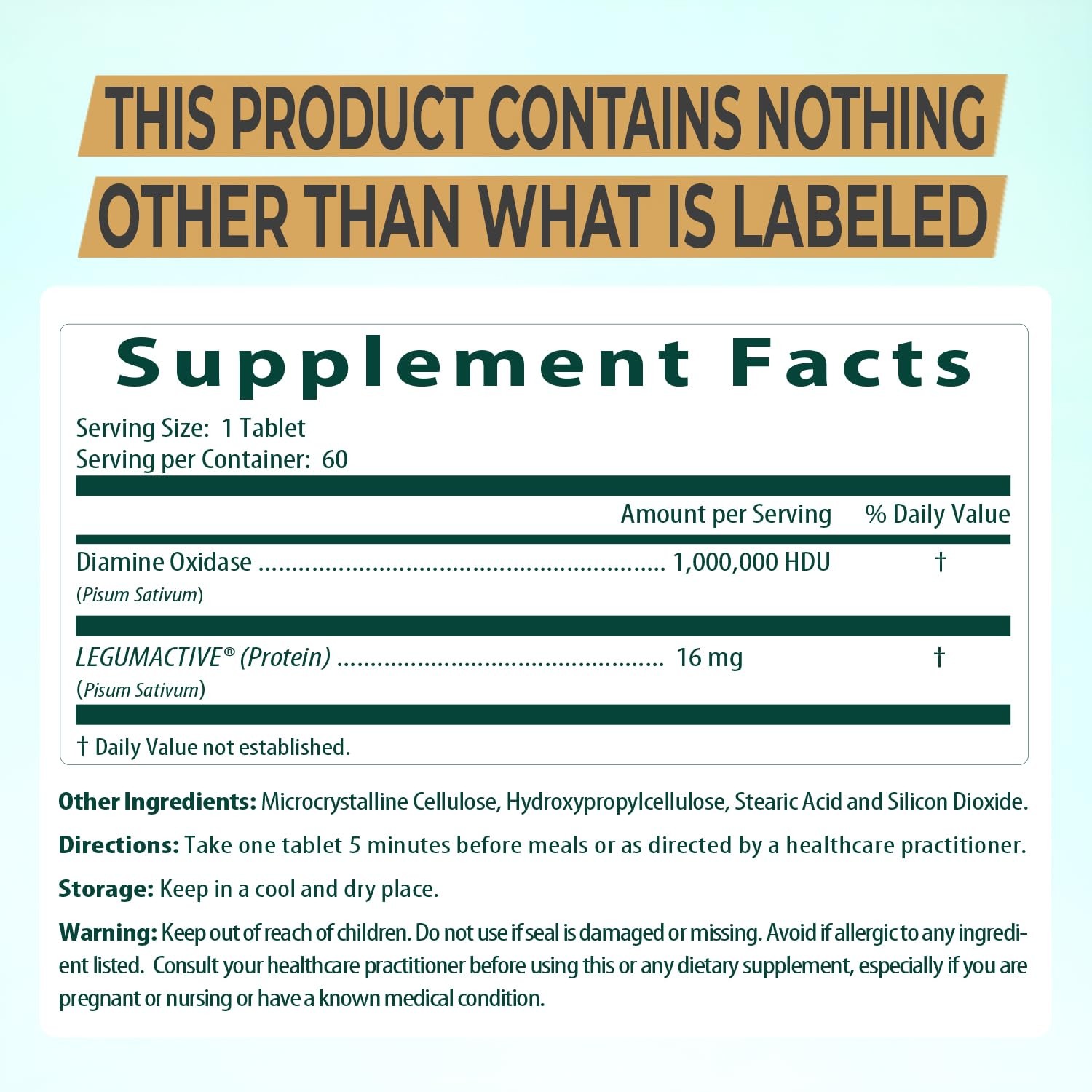NATURDAO – 1,000,000 HDU – DAO Enzyme Supplement – Histamine Block – Diamine Oxi