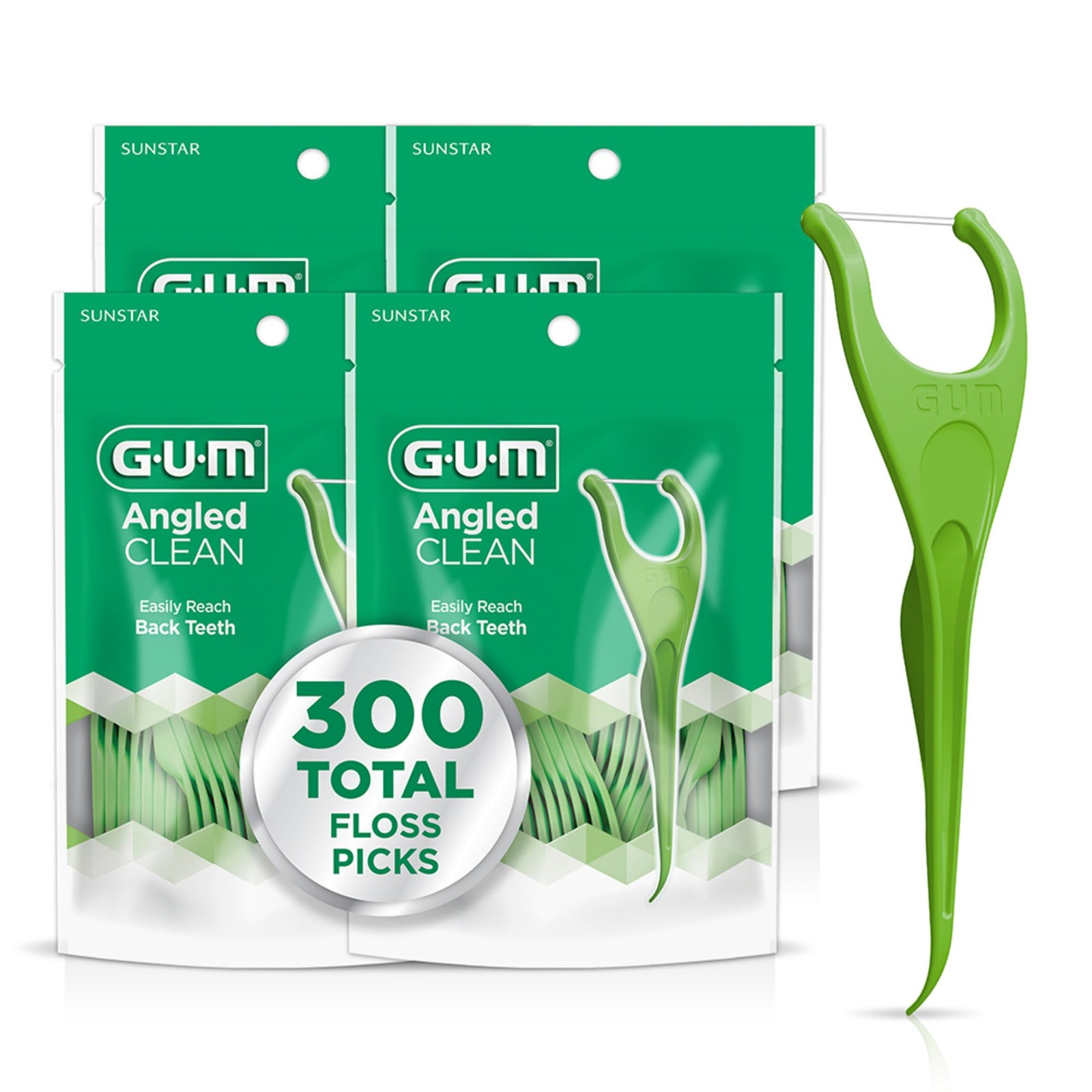Angled Floss Picks, Perfect for Tight Teeth, Extra Strong Shred-Resistant Den…