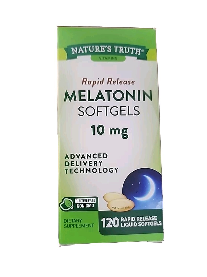 Nature’s Truth Rapid Release MELATONIN 120 Softgels 10mg Ex 10/2024