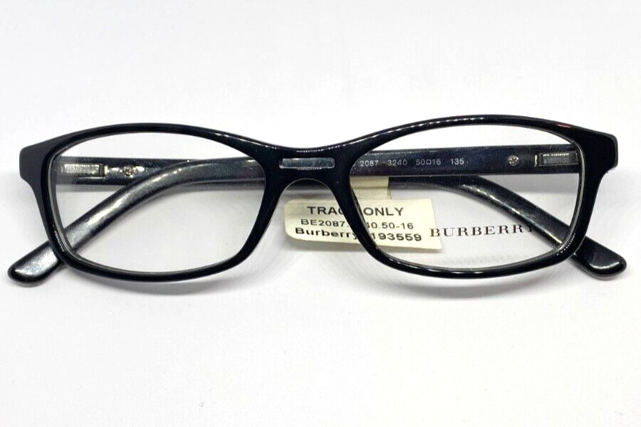 Burberry Women Eyeglasses Frames Black Plaid B2087 3240 Size 50-16-135