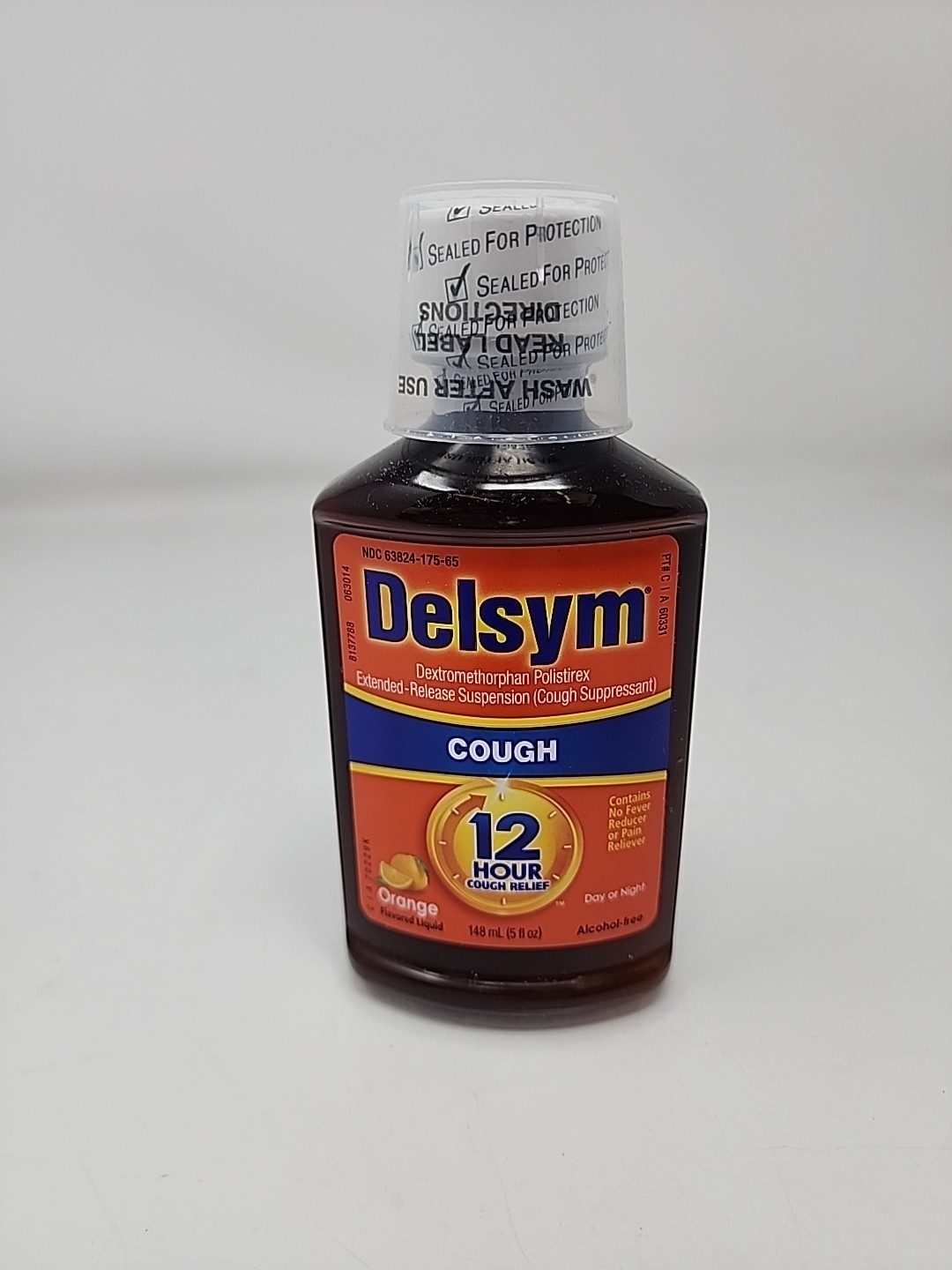Delsym Children’s 4 + 12 Hour Cough Liquid, orange Flavor 5 Oz. Exp.05/28